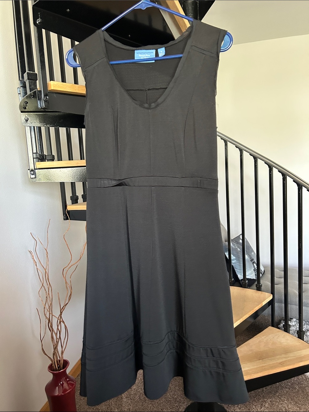 Simply Vera Vera Wang Black Sleeveless Midi Dress